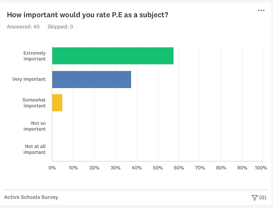 How important would you rate P.E as a subject?