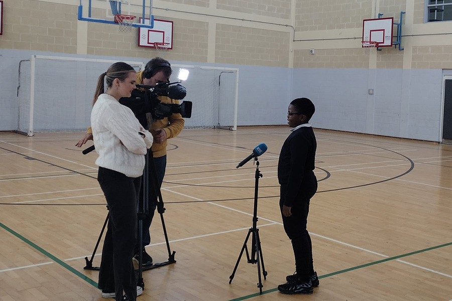 Olympic Movement Break | Camera people speaking to Jayden